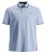 Jack & Jones PAULOS Short Sleeve Polo Light Blue/PS - Polo- & piqueskjorter - Poloskjorte i store størrelser - 2XL-8XL