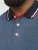 Jack & Jones PAULOS Short Sleeve Polo Denim Blue/PS - Polo- & piqueskjorter - Poloskjorte i store størrelser - 2XL-8XL