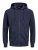 Jack & Jones Basic Sweat Zip Hood Navy Blazer - Gensere og hettegensere - Store hettegensere - 2XL-14XL