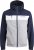 Jack & Jones RUSH White/Grey Blocking Bomber Jacket with Hood Navy Blazer - Jakker - Store jakker - 2XL-12XL