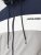 Jack & Jones RUSH White/Grey Blocking Bomber Jacket with Hood Navy Blazer - Jakker - Store jakker - 2XL-12XL