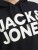 Jack & Jones CORP LOGO Large Print Hoodie Black - Gensere og hettegensere - Store hettegensere - 2XL-14XL