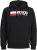 Jack & Jones CORP LOGO PLAY 4 Print Hoodie Black - Gensere og hettegensere - Store hettegensere - 2XL-14XL