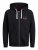 Jack & Jones JJSTAMP ZIP Hoodie Black - Gensere og hettegensere - Store hettegensere - 2XL-14XL