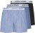 Jack & Jones TOKYO Woven Coronet Blue - Blue Stripes Boxers 3-Pack Black - Undertøy & badetøy - Undertøy store størrelser 