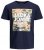 Jack & Jones JJPETE SHAPE Camo Print T-Shirt Navy - T-skjorter - Store T-skjorter - 2XL-14XL