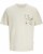  Jack & Jones Tavira Aop Pocket Crew Neck T-Shirt Antique White - T-skjorter - Store T-skjorter - 2XL-14XL