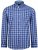 Kam Jeans 6155 Long Sleeve Check Shirt Blue - Skjorter - Store skjorter - 2XL-8XL