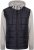 Kam Jeans KV135 Quilted Zip Thru Hoody with Padded Body & Jersey Sleeves Navy TALL SIZES - HERREKLÆR MT-6XLT - Klær for høye menn