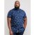 D555 Davian Hawaii Shirt Navy - Skjorter - Store skjorter - 2XL-8XL