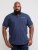 D555 Rogers Printed Polo Navy - Polo- & piqueskjorter - Poloskjorte i store størrelser - 2XL-8XL