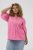 Kaffe Curve Karlia 3/4 Sleeve Blouse Pink - Bluser & tunikaer - 