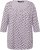 Ulla Popken Polka Dot 3/4 Sleeve Square Neck A-Line Tee Light Blue-Grey - Trykket T-skjorter for dame - 