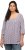 Ulla Popken Polka Dot 3/4 Sleeve Square Neck A-Line Tee Light Blue-Grey - Trykket T-skjorter for dame - 