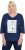 Ulla Popken Decorative Plant 3/4 Sleeve T-Shirt Ink Blue - Trykket T-skjorter for dame - 