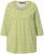 Ulla Popken Flower Print 3/4 Sleeve A-Line Tee Lime - Trykket T-skjorter for dame - 