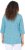 Ulla Popken Flower Print 3/4 Sleeve A-Line Tee Deep Aqua - Trykket T-skjorter for dame - 