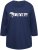 Ulla Popken Queens 3/4 Sleeve Graphic Tee Ink Blue - Trykket T-skjorter for dame - 