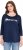 Ulla Popken Queens 3/4 Sleeve Graphic Tee Ink Blue - Trykket T-skjorter for dame - 