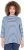 Ulla Popken Striped 3/4 Sleeve Turtleneck Tee Light Blue - Trykket T-skjorter for dame - 