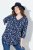 Ulla Popken Asymmetric Cowboy Boot Print Tee Dark Blue - Trykket T-skjorter for dame - T-skjorter med trykk for dame