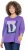 Ulla Popken Fashion Graphic T-Shirt Purple - Trykket T-skjorter for dame - 