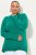 Ulla Popken Long Sleeves Mock Turtleneck Sweater Emerald Green - Hettegensere og collegegensere - Myke gensere, hettegensere og strikk