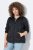 Ulla Popken Heather Knit Fleece Jacket Black - Hettegensere og collegegensere - Myke gensere, hettegensere og strikk