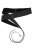 Ulla Popken Soft Leather Tie Belt Black - Damebelter i store størrelser - 
