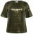 Kaffe Curve Mirana Sequin Blouse Ivy Green - Kaffe Curve - 