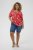 Kaffe Curve Ami Short Sleeve Blouse Printed Poppy Red - Bluser & tunikaer - 
