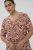 Kaffe Curve Ami Short Sleeve Blouse Printed Henna Brown - Bluser & tunikaer - 