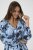 Kaffe Curve Aliana Dress Blue Flower Animal - Midikjoler - 