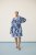 Kaffe Curve Aliana Dress Blue Flower Animal - Midikjoler - 