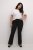 Kaffe Curve Jenna Leggings med Utsvingte Ben Svart - Jeans & Bukser i Store Størrelser – Plus Size - 