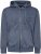 Kam Jeans 7082 Garment DYE with Zipper Hoodie Vintage Indigo - Gensere og hettegensere - Store hettegensere - 2XL-14XL
