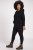 Ulla Popken Teddy Fleece Hooded Zip Neck Sweatshirt Black - Hettegensere og collegegensere - Myke gensere, hettegensere og strikk