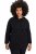 Ulla Popken Teddy Fleece Hooded Zip Neck Sweatshirt Black - Hettegensere og collegegensere - Myke gensere, hettegensere og strikk