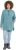Ulla Popken Teddy Fleece Hooded Zip Neck Sweatshirt Ice Green - Hettegensere og collegegensere - Myke gensere, hettegensere og strikk