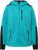 Ulla Popken Contrast Inserts Sweater Knit Hoodie Aquamarine - Hettegensere og collegegensere - Myke gensere, hettegensere og strikk