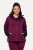 Ulla Popken Contrast Inserts Sweater Knit Hoodie Blackberry - Ulla Popken - Ulla Popken Plus-Size Klær