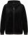 Ulla Popken Tulip Line Print Velour Zip Hoodie Black - Hettegensere og collegegensere - Myke gensere, hettegensere og strikk