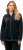 Ulla Popken Tulip Line Print Velour Zip Hoodie Black - Hettegensere og collegegensere - Myke gensere, hettegensere og strikk