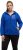 Ulla Popken Teddy Fleece Partial Zip Hoodie Royal Blue - Hettegensere og collegegensere - Myke gensere, hettegensere og strikk