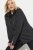 Ulla Popken Sweater Knit Fleece Hoodie Black - Hettegensere og collegegensere - Myke gensere, hettegensere og strikk