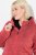 Ulla Popken Sweater Knit Fleece Hoodie Coral - Ulla Popken - Ulla Popken Plus-Size Klær
