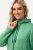 Ulla Popken Melange Knit Fleece Lined Hoodie Spring Green - Hettegensere og collegegensere - Myke gensere, hettegensere og strikk