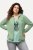 Ulla Popken Drawstring Hem Zip-Up Hoodie Light Green - Hettegensere og collegegensere - Myke gensere, hettegensere og strikk
