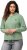 Ulla Popken Drawstring Hem Zip-Up Hoodie Light Green - Hettegensere og collegegensere - Myke gensere, hettegensere og strikk