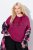 Ulla Popken Rock Sequined Hoodie Ruby - Hettegensere og collegegensere - Myke gensere, hettegensere og strikk